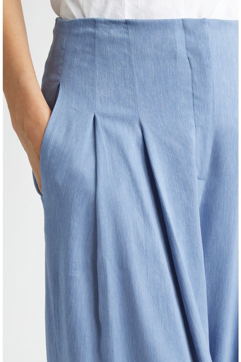 High Waist Wide Leg Pants, Alternate, color, BLUEBELL