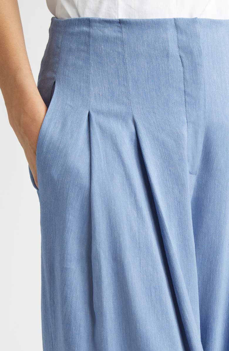 Lela Rose High Waist Wide Leg Pants, Alternate, color, Bluebell