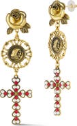 SPHERA MILANO Cross Drop Earrings
