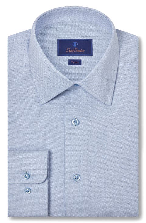 Trim Fit Geometric Dobby Dress Shirt