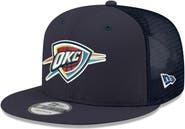 New Era Men's New Era Navy Oklahoma City Thunder Core Logo Meshback 9FIFTY Snapback Hat