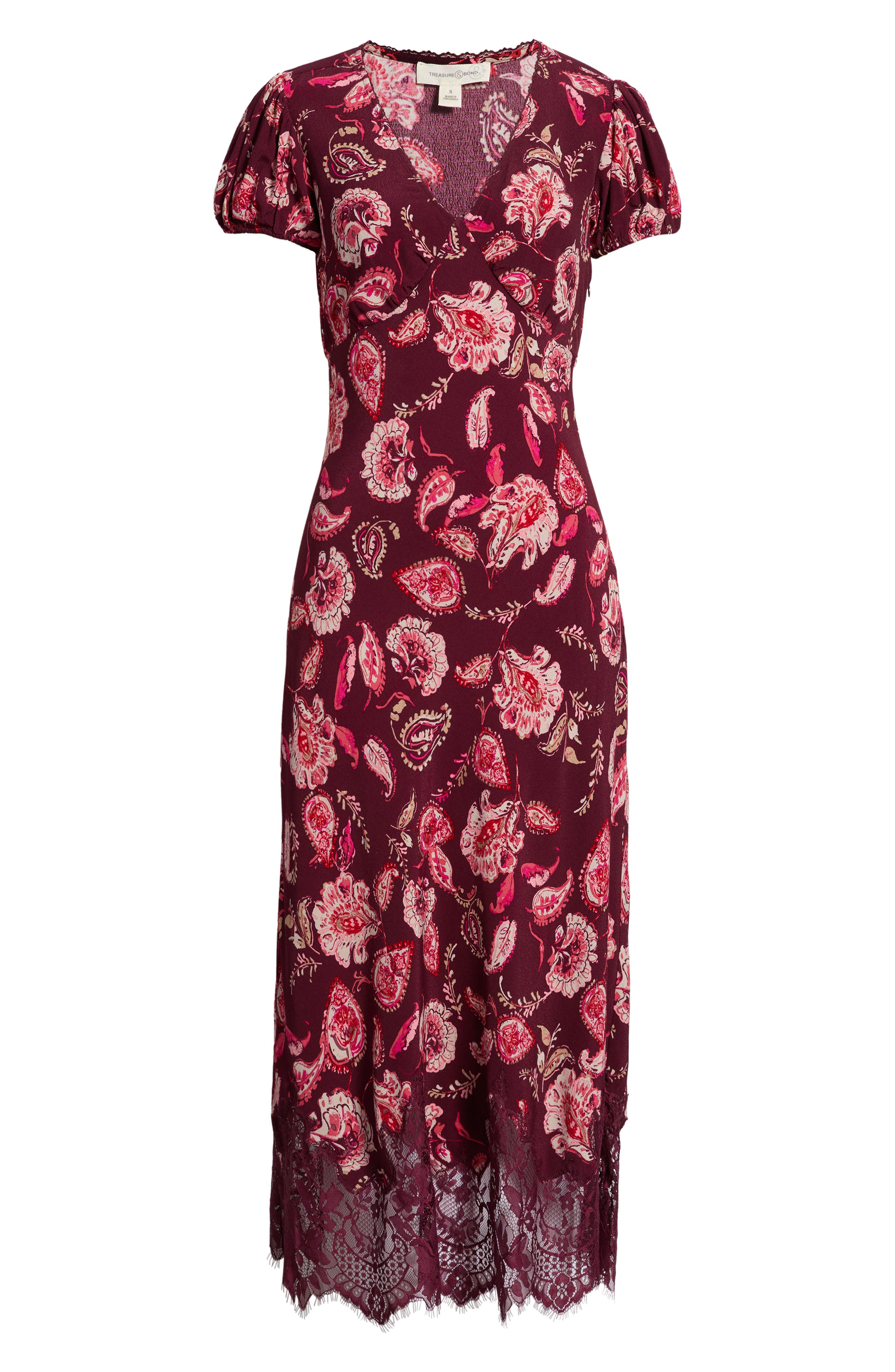 BURGUNDY ORNATE FLORAL
