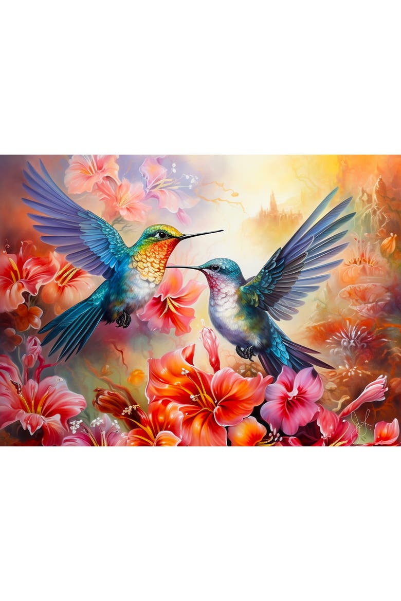 Hummingbird Love 500 piece Jigsaw Puzzle for Adults Large Pieces, Alternate, color, Multicolor