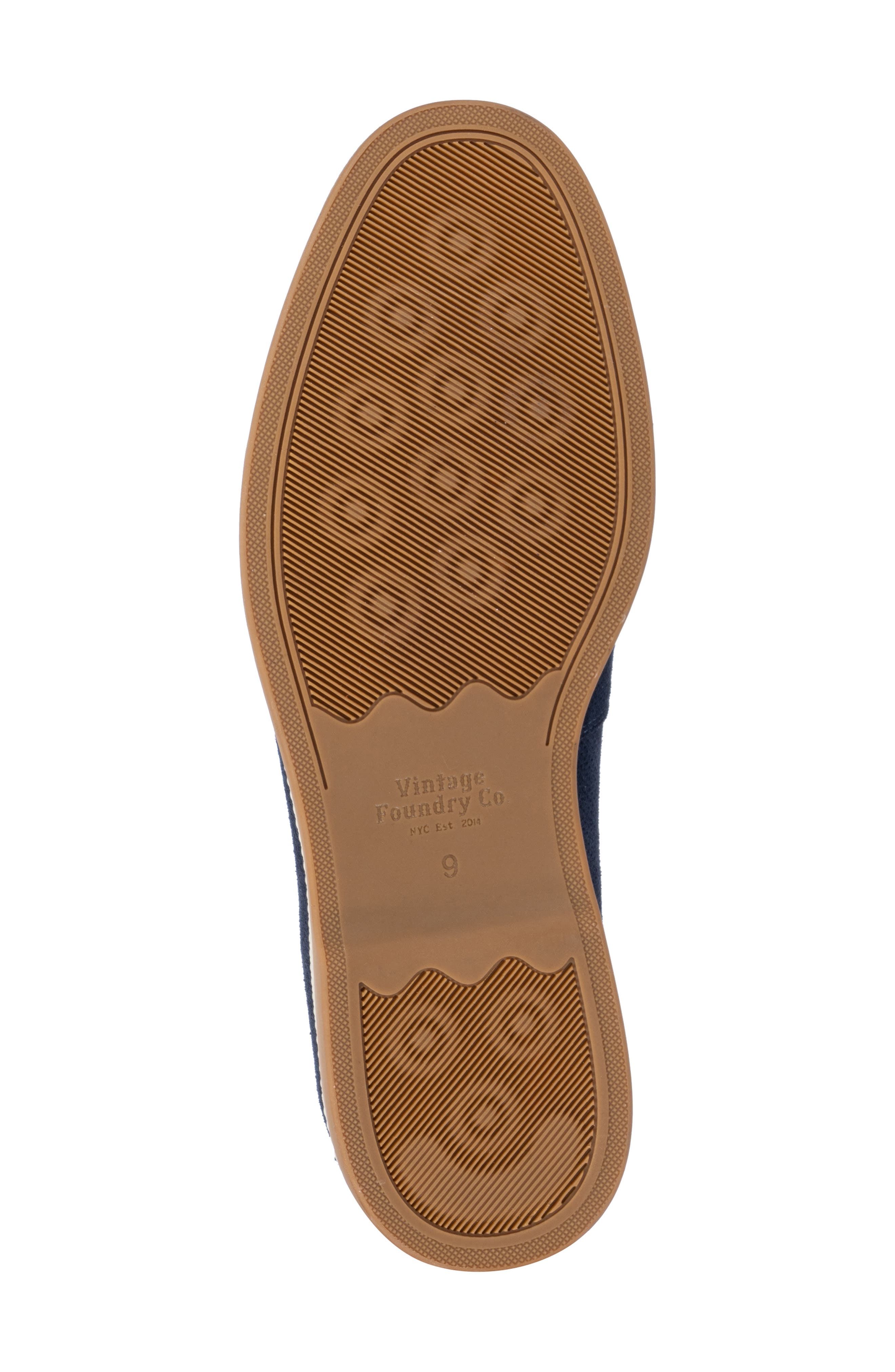 Menaham Perforated Leather Loafer, Alternate, color, NAVY
