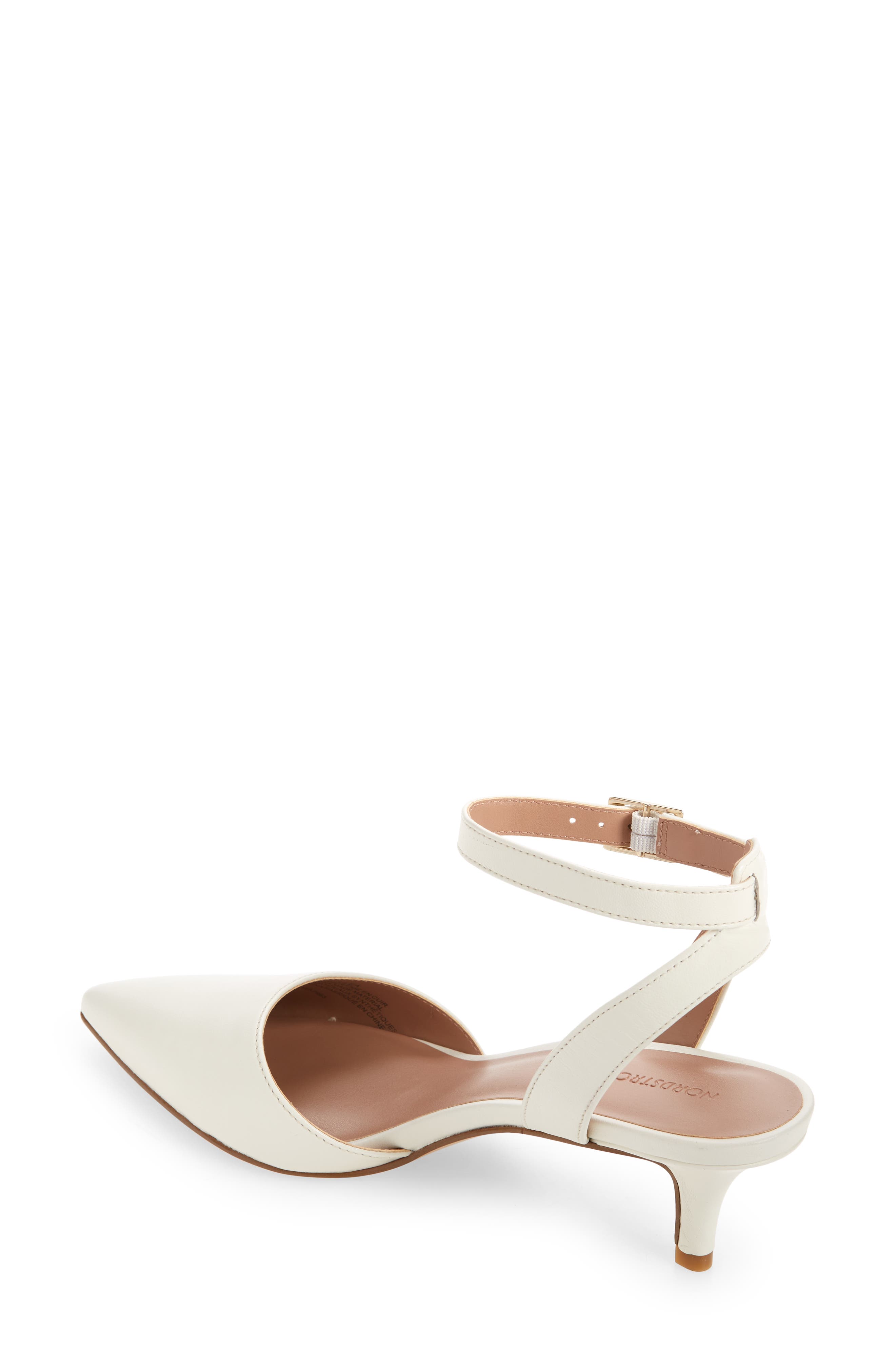 Pearla Kitten Heel Ankle Strap Pump, Alternate, color, IVORY CREAM
