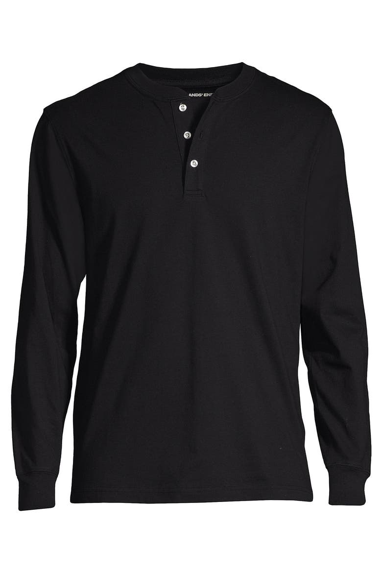 Super-T Long Sleeve Henley Shirt, Alternate, color, Black