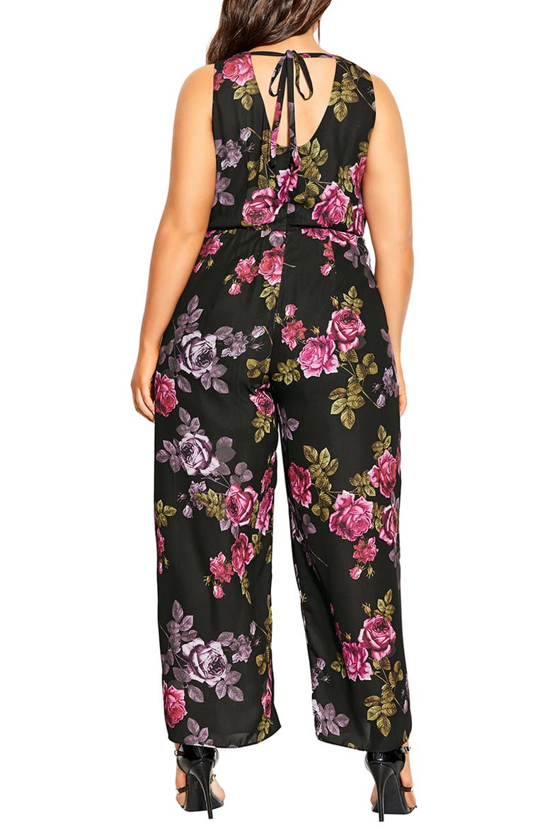 Floral Jumpsuit, Alternate, color, VINATGE ROMANCE