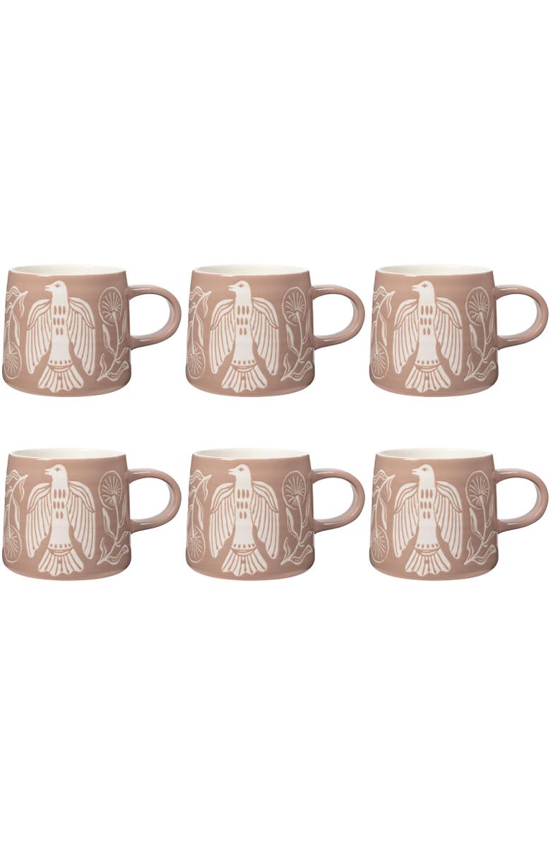 Danica Brands Peregrine Mug - Set of 6, Main, color, Beige