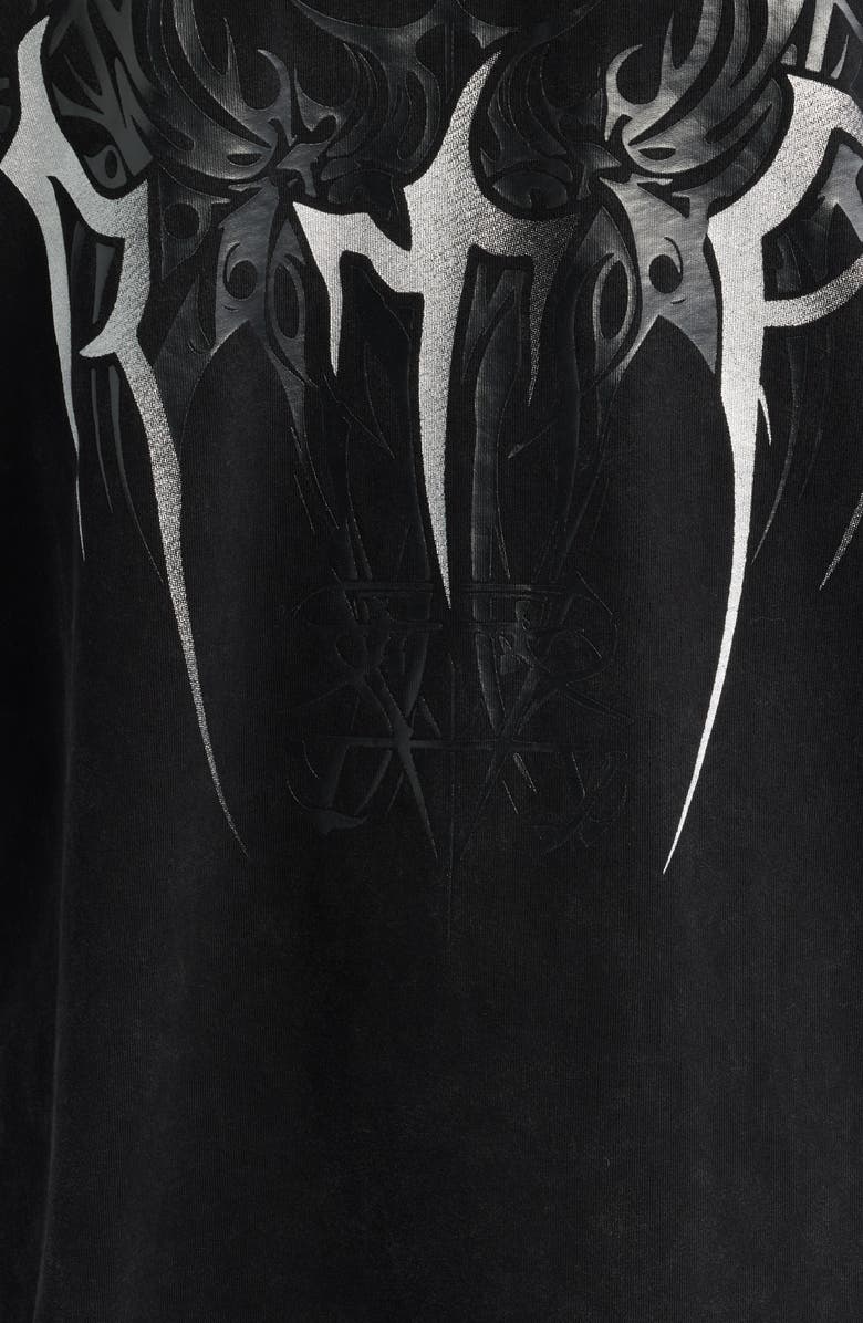 RtA Colin Cyber Sigilism Oversize Graphic T-Shirt, Alternate, color, Black Cyber Sigilism