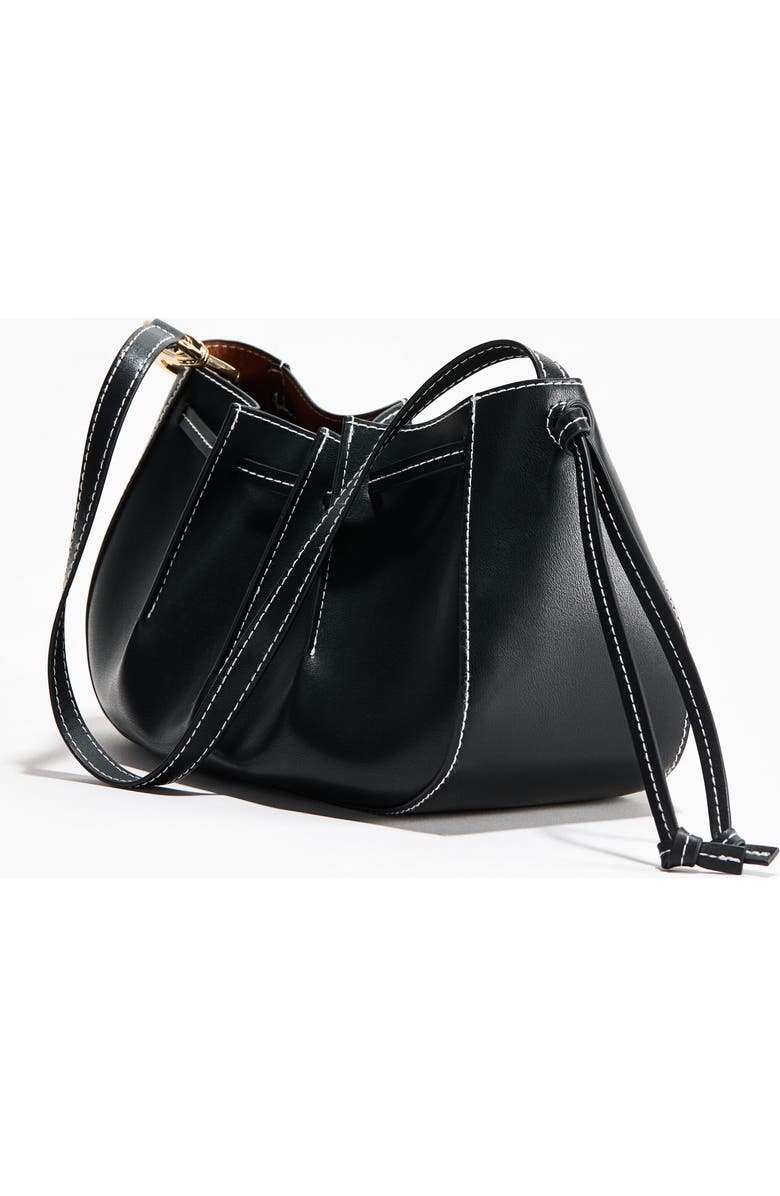 H&M Pleated Shoulder Bag, Alternate, color, Black