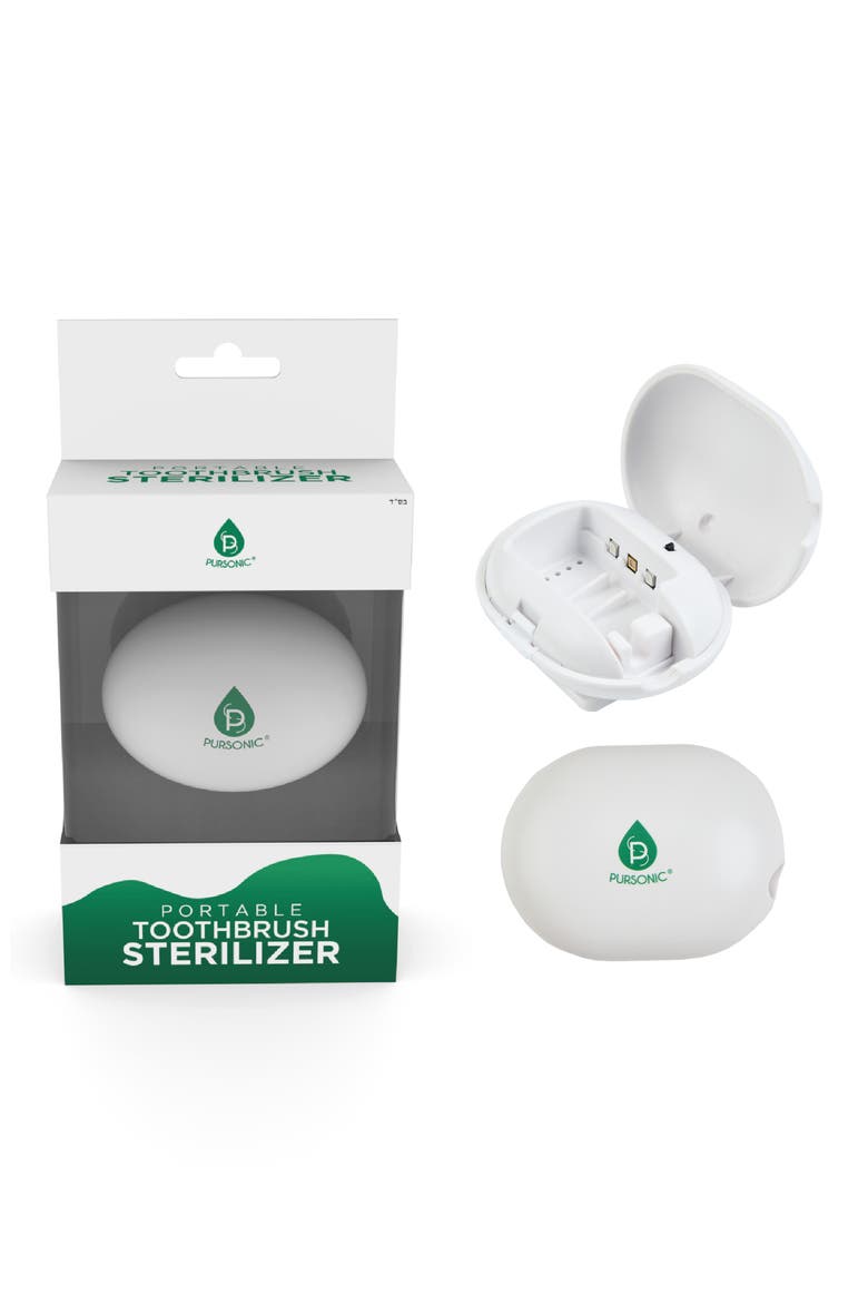 Portable Toothbrush Sterilizer, Main, color, WHITE