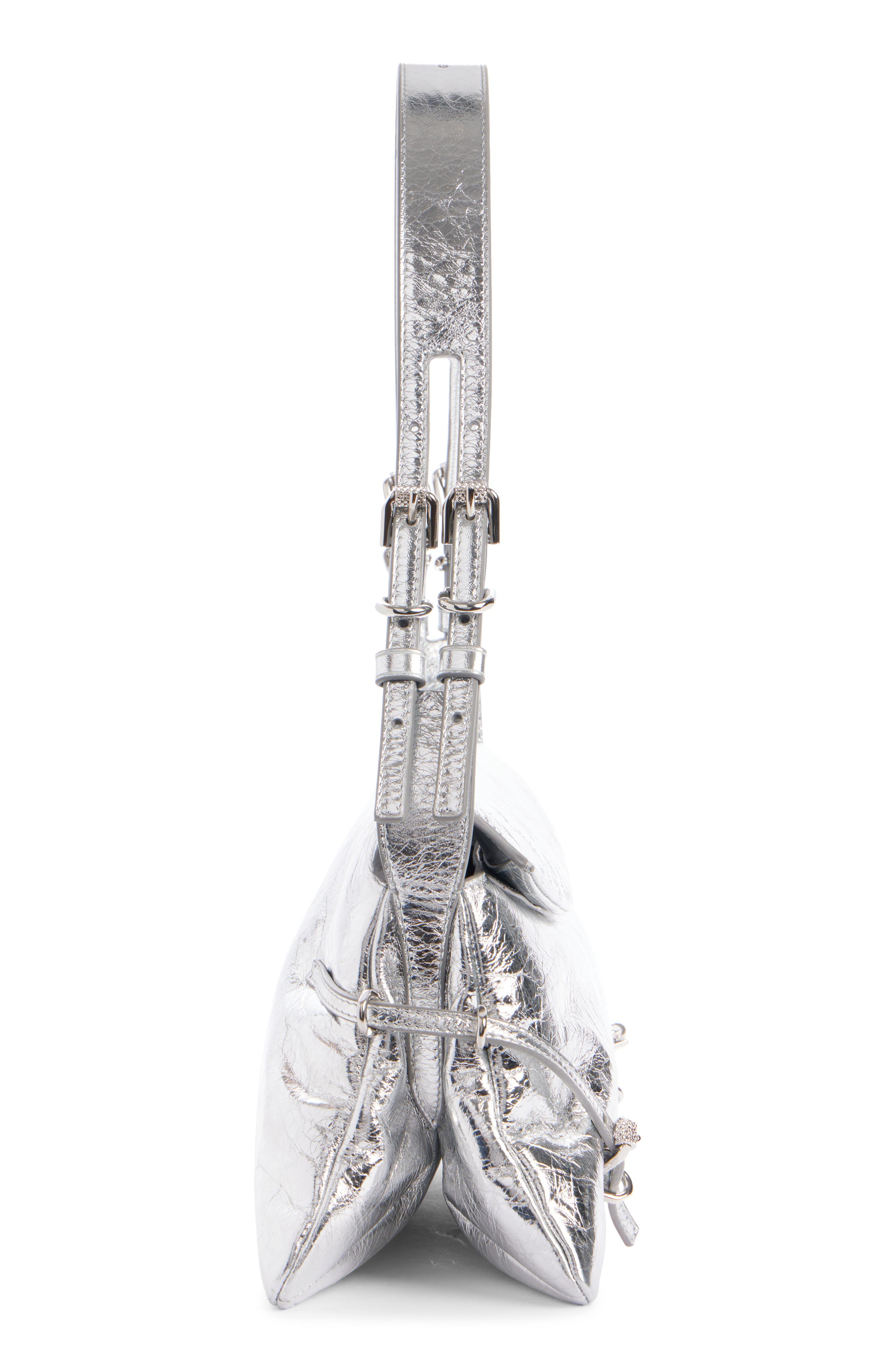 Givenchy Small Voyou Metallic Leather Shoulder Bag, Alternate, color, 