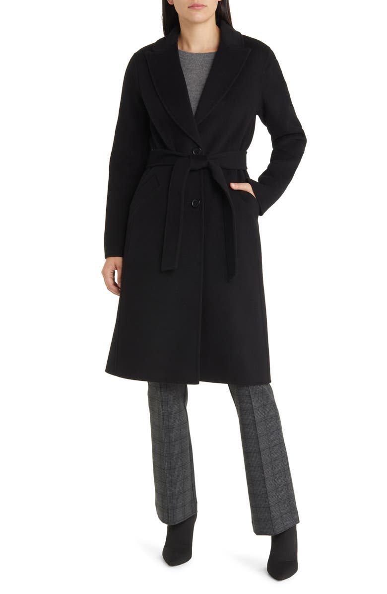 MICHAEL Michael Kors Belted Wool Blend Coat, Main, color, 