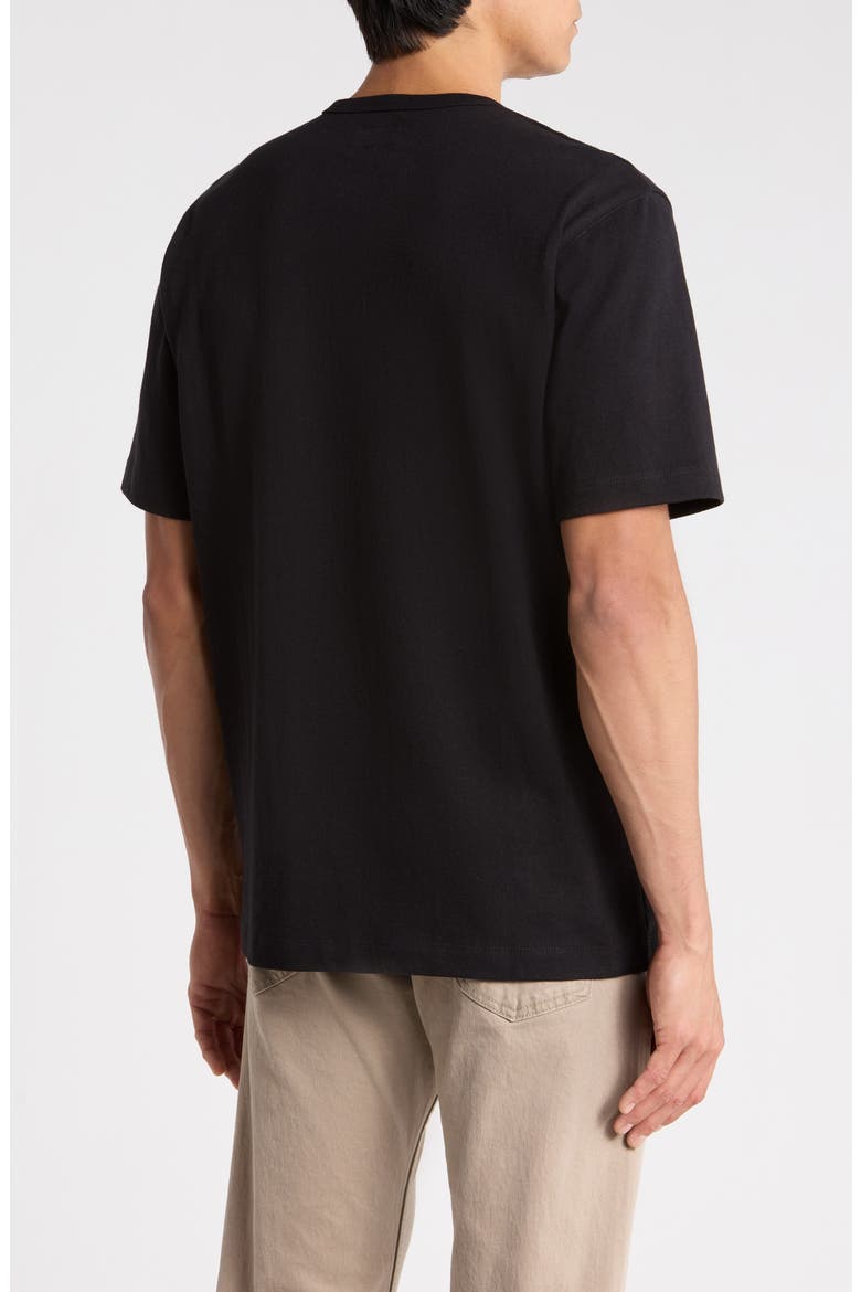 Cotton Henley, Alternate, color, BLACK