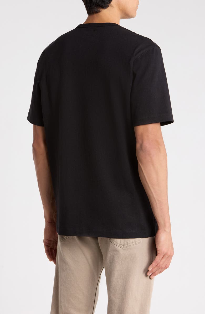 Seager Co Cotton Henley, Alternate, color, Black