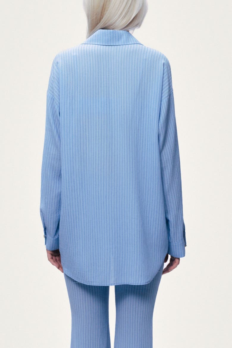 Bustier-Detail Shirt, Alternate, color, Blue