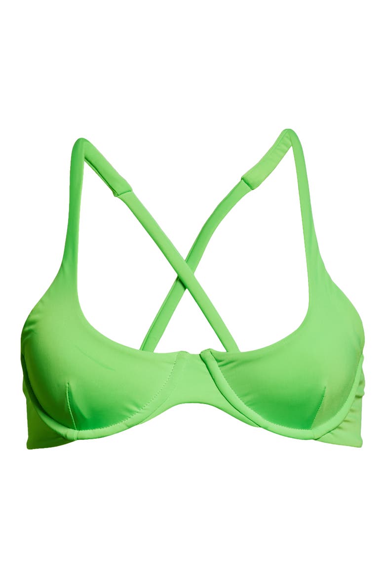 Heart Bikini Top, Alternate, color, NEON GREEN