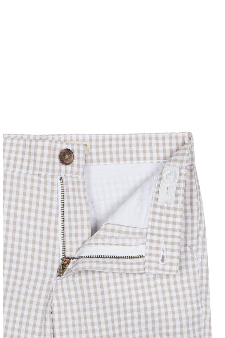 Boys' Organic Seersucker Short, Toddler, Alternate, color, Taupe Gingham Seersucker