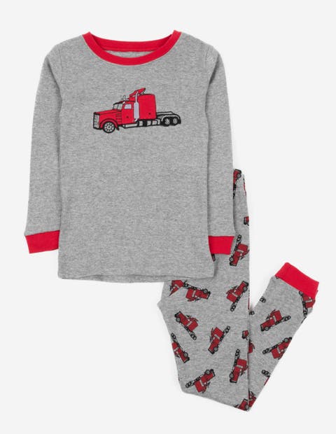 Kids Cotton Two-Piece Printed Pajamas, Vehicles & Machines (Toddler, Little Kid & Big Kid)