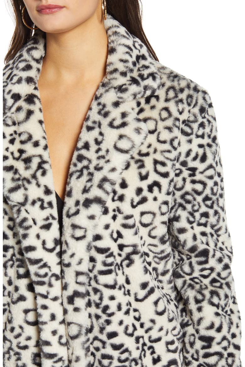Faux Fur Coat, Alternate, color, IVORY