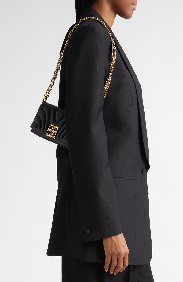 Givenchy 4G Liquid Logo Quilted Calfskin Wallet on a Chain, Alternate, color,