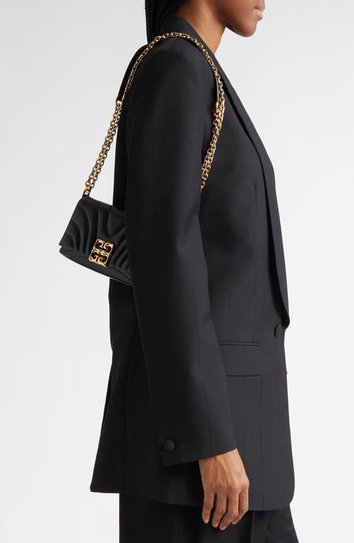 Givenchy 4g Liquid Logo Quilted Calfskin Wallet On A Chain In Black