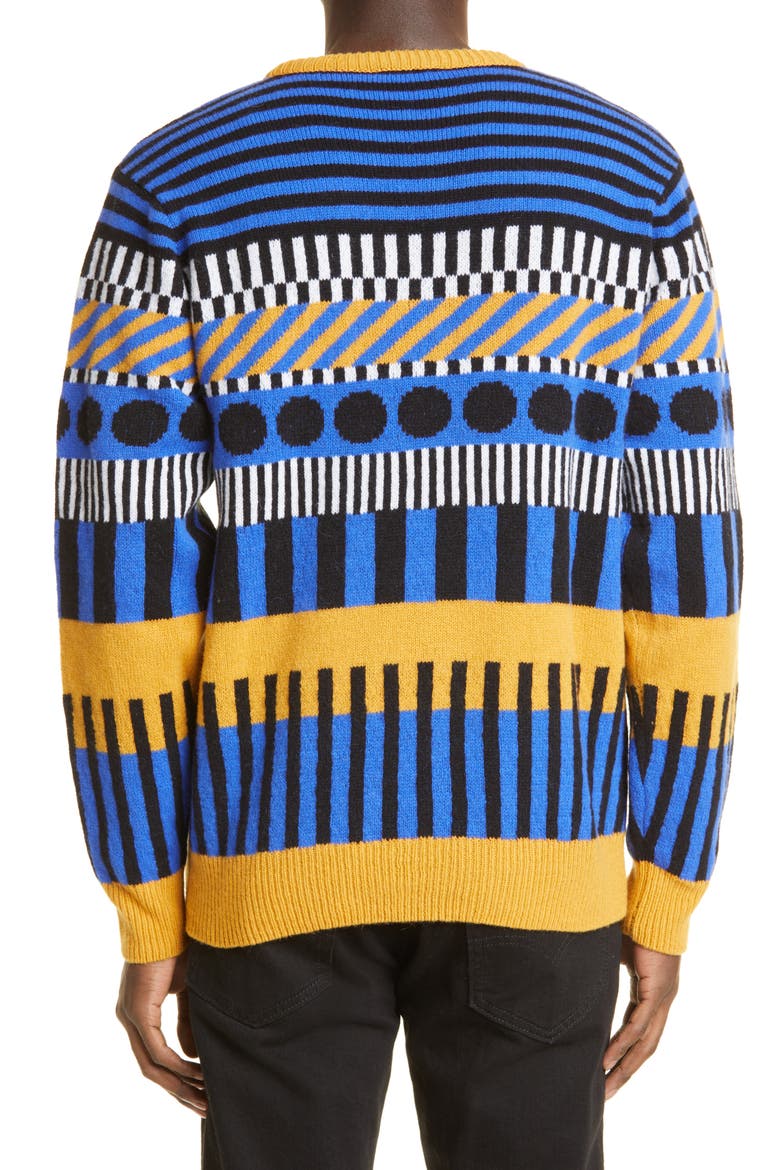 x Camille Walala Fair Isle Lambswool Sweater, Alternate, color, NAVY/ ECRU FLOWER