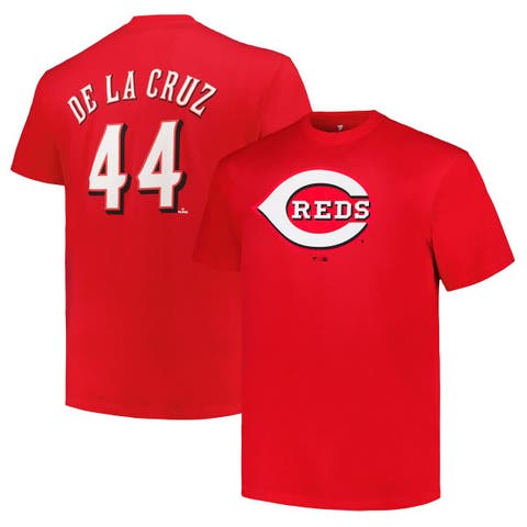 Men's Elly De La Cruz Red Cincinnati Reds Big & Tall Name & Number T-Shirt
