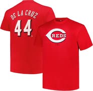 PROFILE Men's Elly De La Cruz Red Cincinnati Reds Big & Tall Name & Number T-Shirt