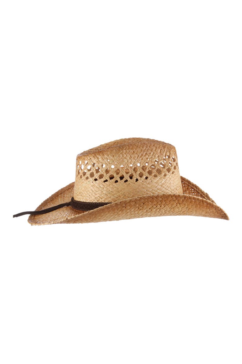 Western Straw Hat, Alternate, color, BURNT