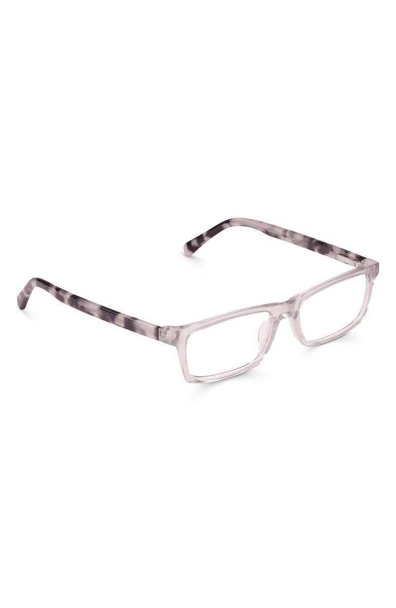 eyebobs Number Cruncher 53mm Rectangular Reading Glasses, Alternate, color, Smoke Grey / White Tortoise