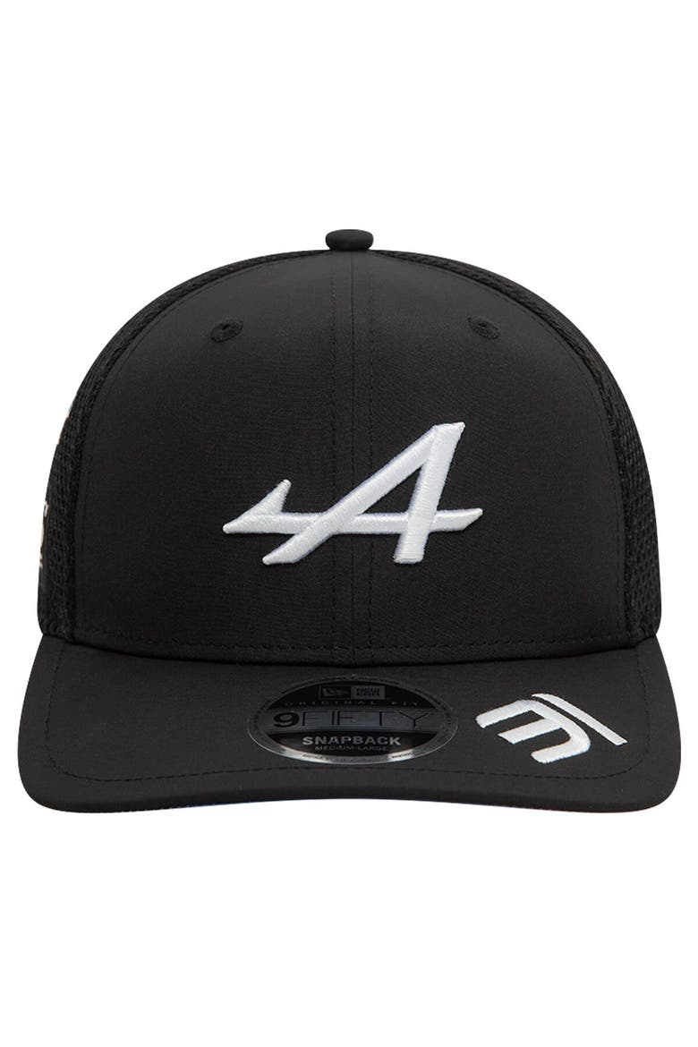 Men's New Era Esteban Ocon Black Alpine Team Driver 9FIFTY Trucker Adjustable Hat, Alternate, color, Black
