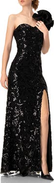 IVONNE Long Evening Dress with Bow