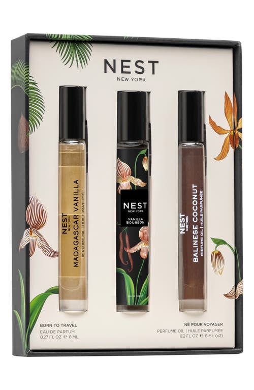 Nest New York Born To Travel Eau De Parfum Oil Rollerball Trio $102 Value In Transparent