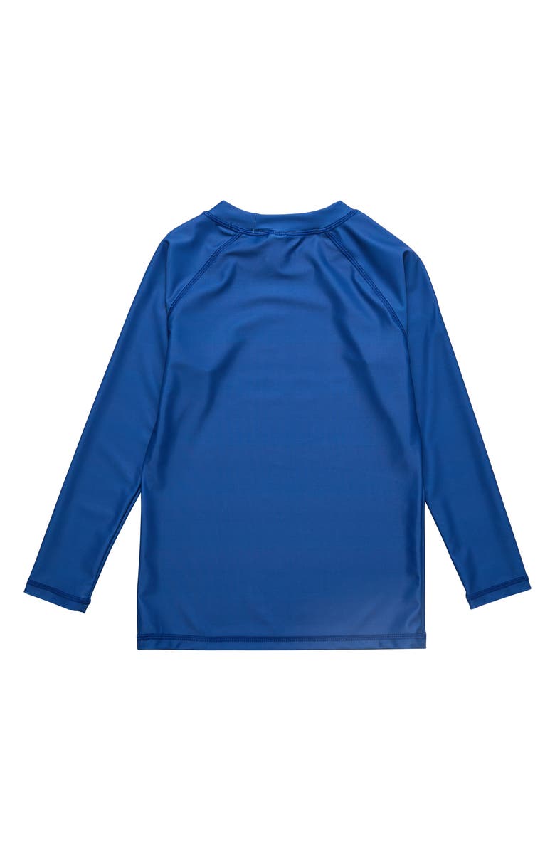 Snapper Rock Kids' Logo Long Sleeve Rashguard Top, Alternate, color, Blue
