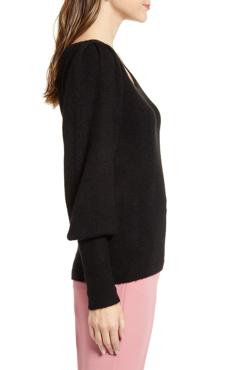 Rachel Parcell Puff Sleeve Sweater, Alternate, color,