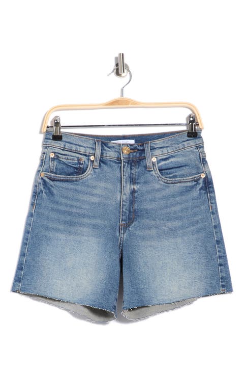 Layne High Waist Raw Hem Shorts