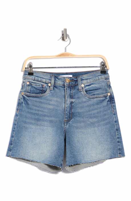 Layne High Waist Raw Hem Shorts