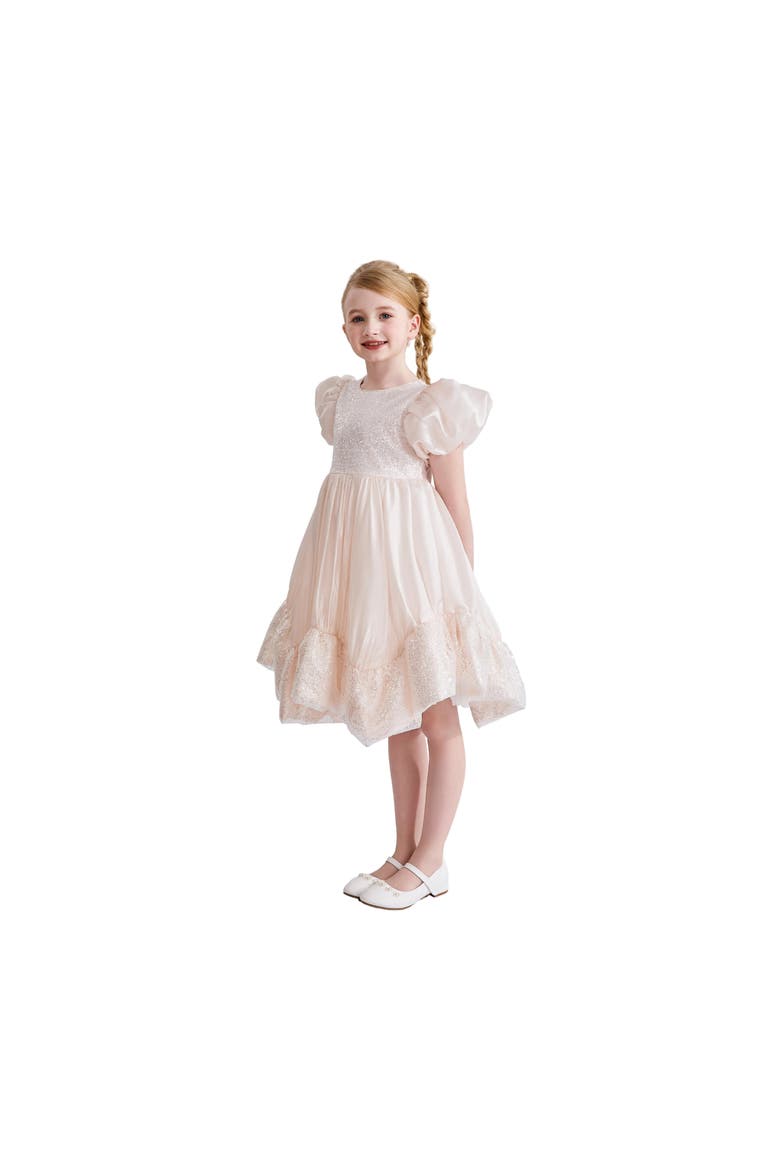 Aurora Glitter Party Dress, Alternate, color, Pink