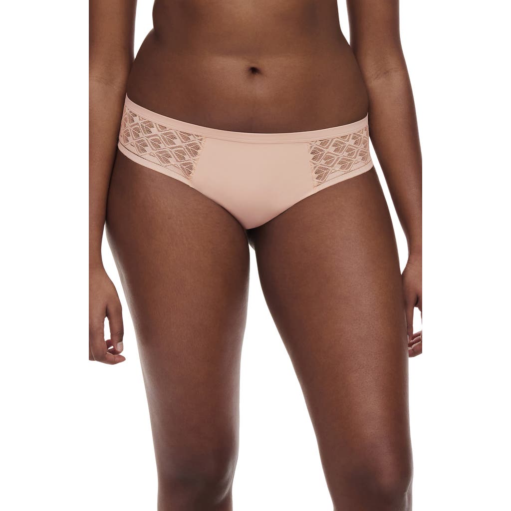 Chantelle Lingerie Ace Lace Trim Bikini In Nude Blush