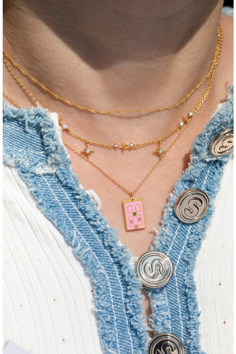 x Disney® Pixar Monster's Inc. Boo's Door Pendant Necklace, Alternate, color, GOLD