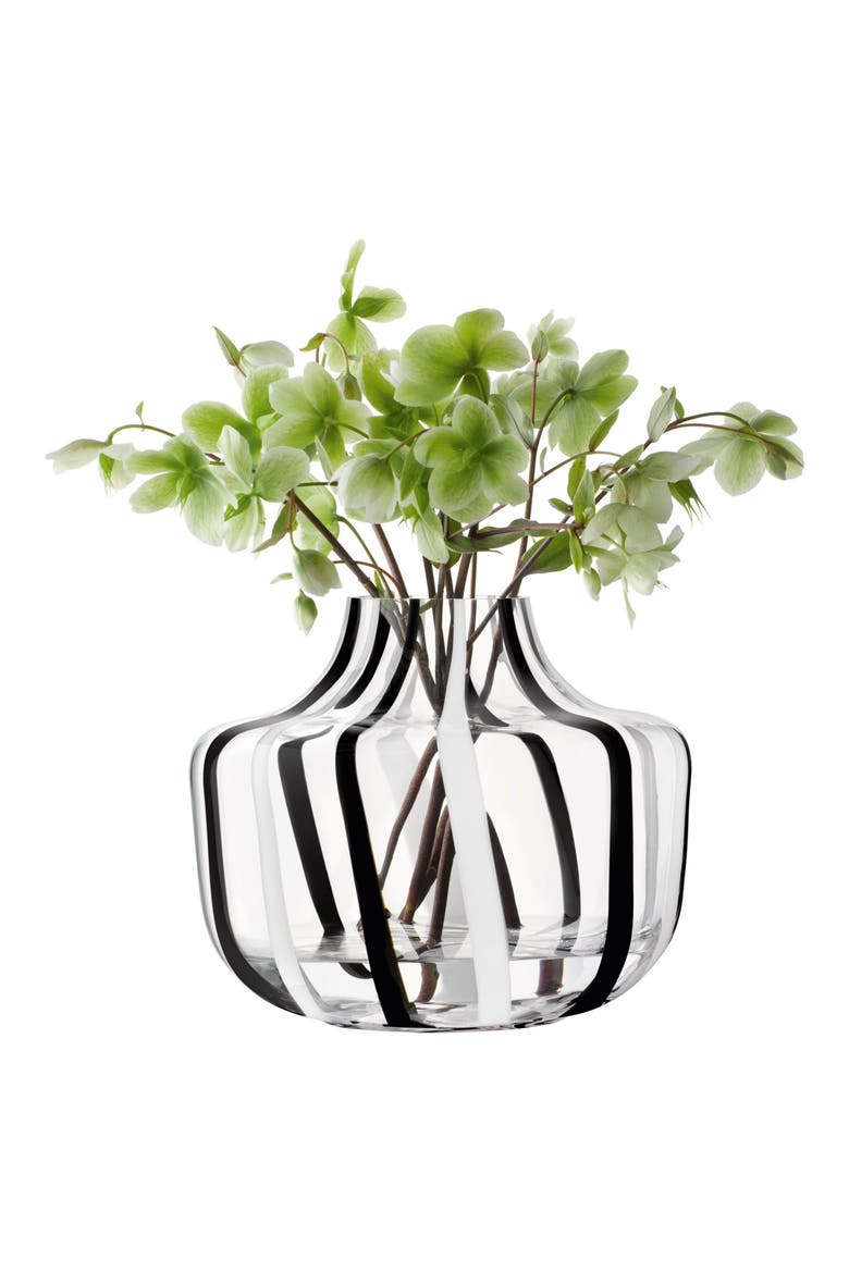 Stripe 7.75-Inch Vase, Alternate, color, BLACK/ WHITE