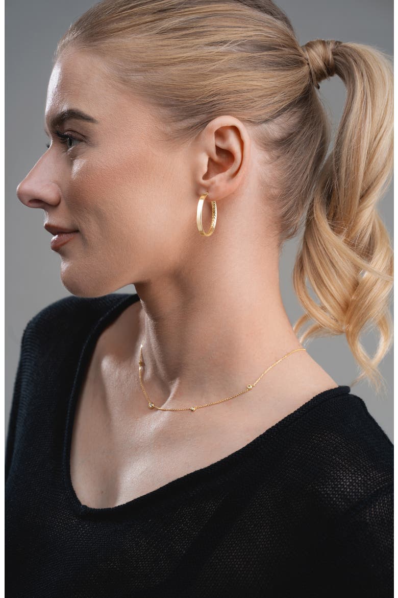 14K Gold Faceted Inside Out Hoop Earrings (Nordstrom Exclusive), Alternate, color, 14K YELLOW GOLD