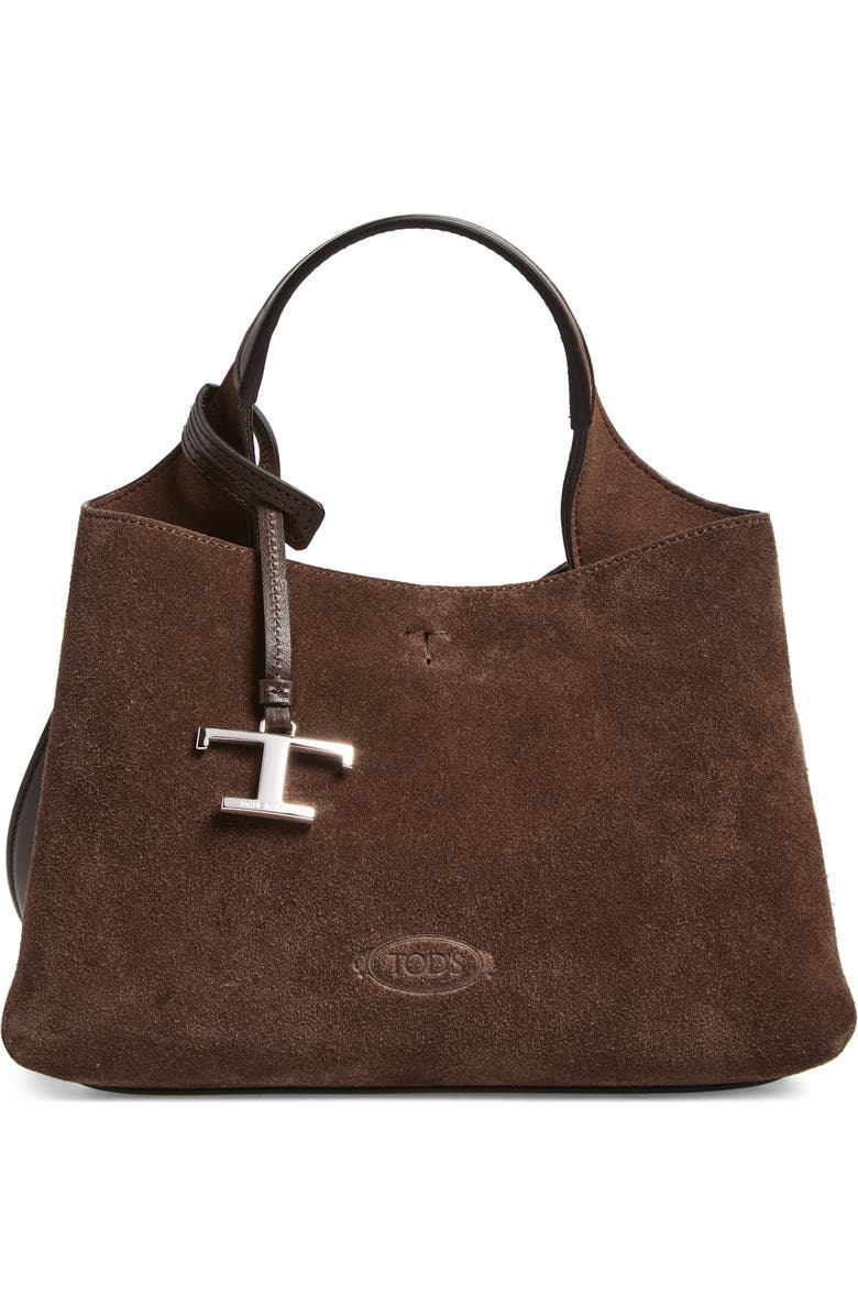 Tod's Micro Apa Leather Tote, Main, color, T.moro/ Marrone