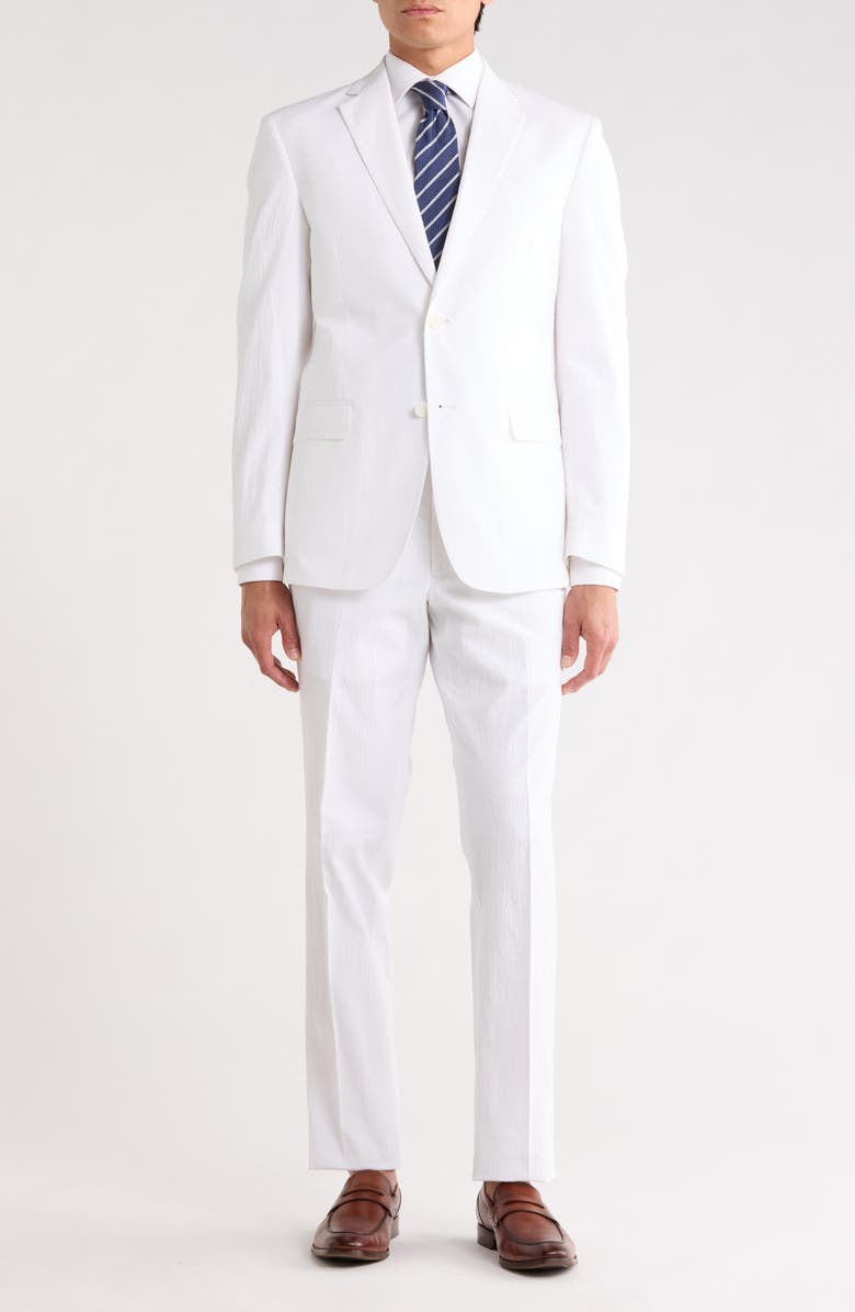 JB Britches Two Button Side Vent Suit, Main, color, White