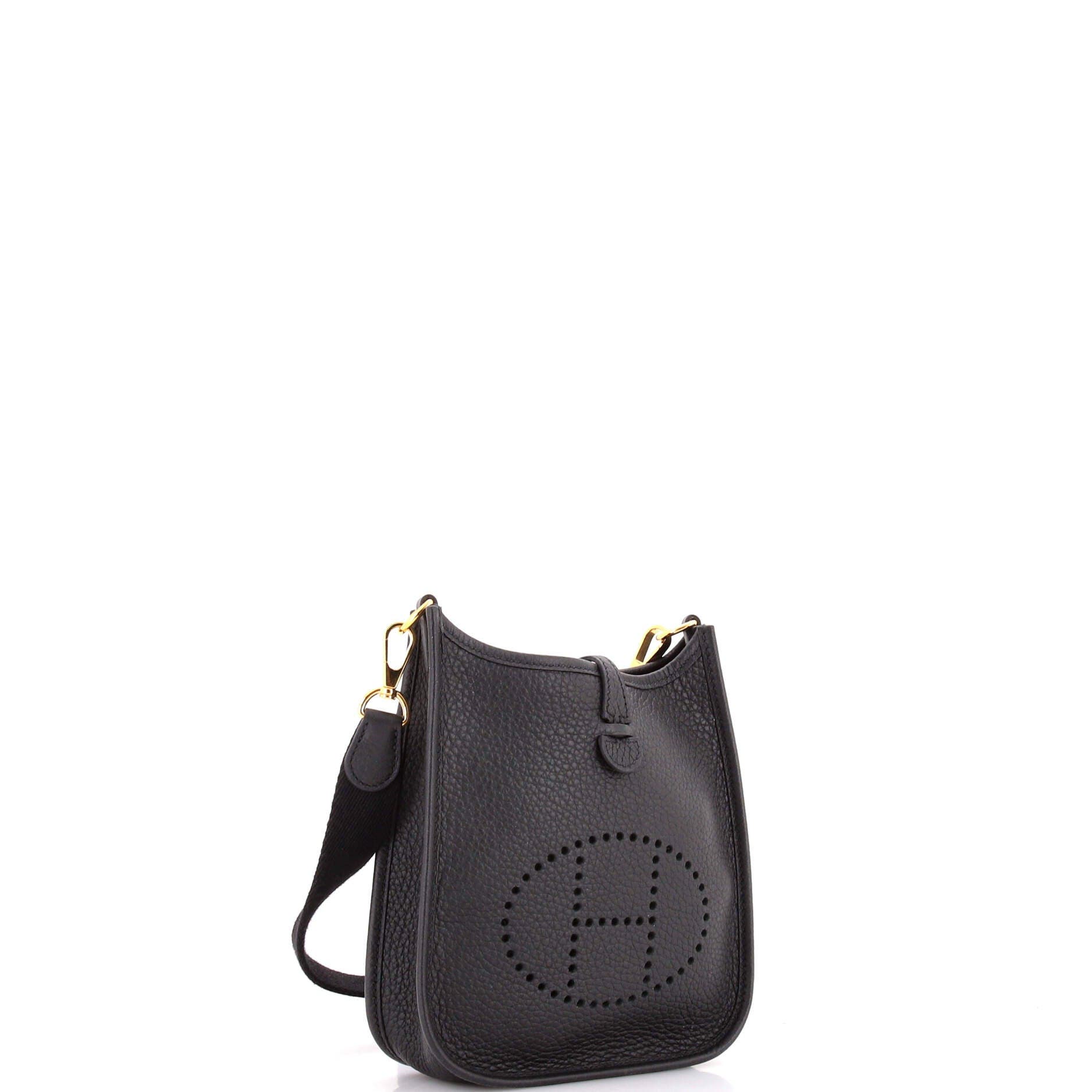 Pre-Owned Hermes Evelyne Bag Gen III Clemence TPM, Alternate, color, Noir