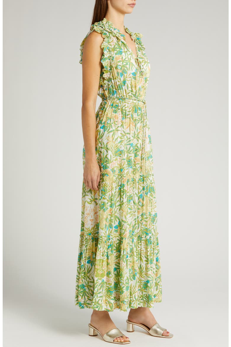 Floral Ruffle Jumpsuit, Alternate, color, GREEN ORCHID OCN