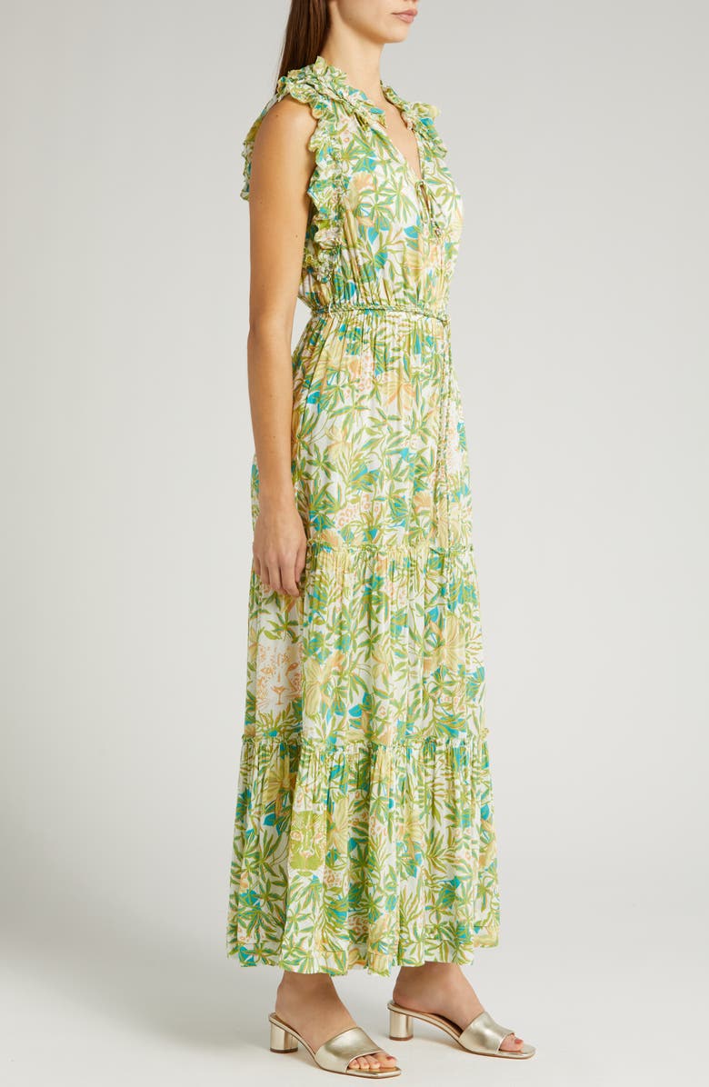 Poupette St Barth Floral Ruffle Jumpsuit, Alternate, color,