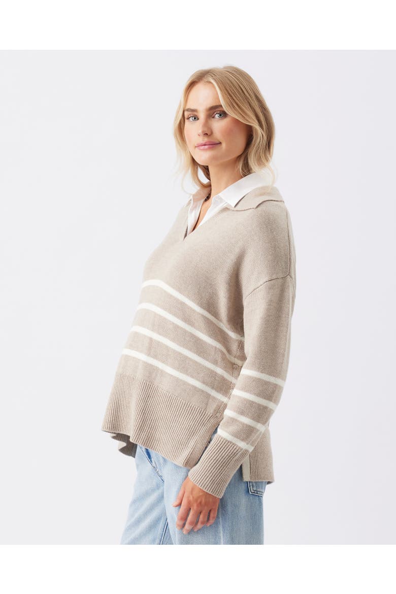 Lori Nursing Knit, Alternate, color, Latte / Chalk