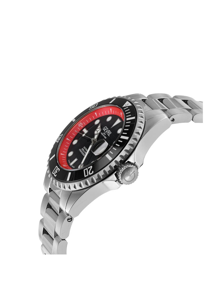 Wall Street Bracelet Strap Automatic Watch, 43mm, Alternate, color, SILVER